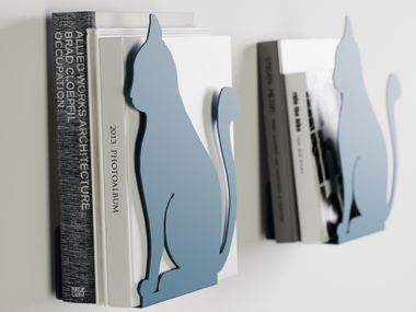 Wandregal / Buchstütze aus Stahl B-CAT Steelbox by Metalway