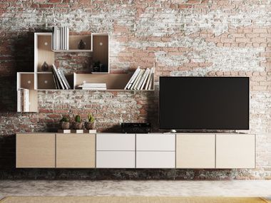 Wall-mounted modular bookcase MBOX Steelbox by Metalway