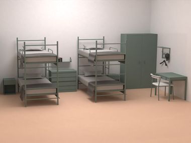 Metal beds / Furniture for civil and army dormitories METALBED Steelbox by Metalway