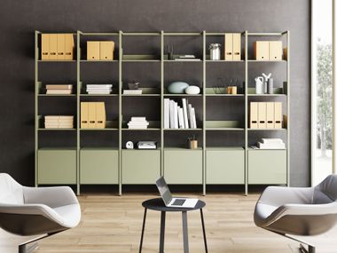 Libreria a parete modulare MIKAI Steelbox