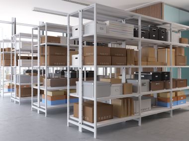 Büroregal aus Metall SIMPLEX SHELVING Steelbox by Metalway