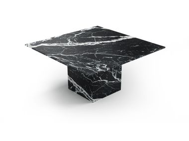 Square Nero Marquina marble table CARRERA STONE VALLEY