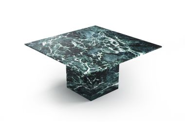 Square Verde Alpi marble table CARRERA STONE VALLEY