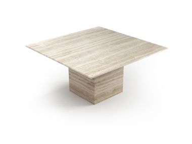 Square classic travertine table CARRERA STONE VALLEY