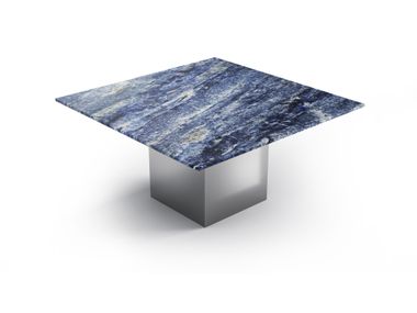 Square table with Blue Bahia granite top CARRERA STONE VALLEY