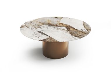 Round table with Patagonia quartzite top OCEL STONE VALLEY