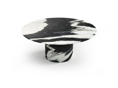 Round Panda marble table OCEL STONE VALLEY
