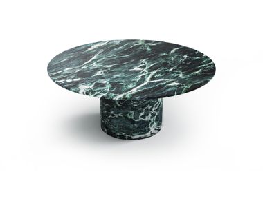 Round Verde Alpi marble table OCEL STONE VALLEY