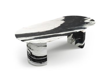 Panda marble oblong table REFLEKO STONE VALLEY