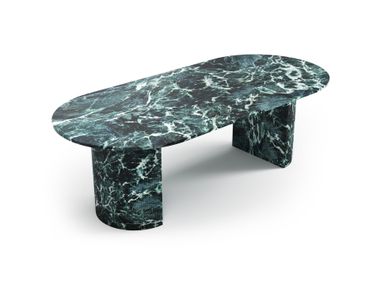 Oblong Verde Alpi marble table REFLEKO STONE VALLEY