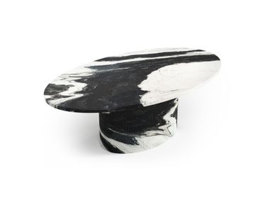 Oval Panda marble coffee table VALLEYRA STONE VALLEY