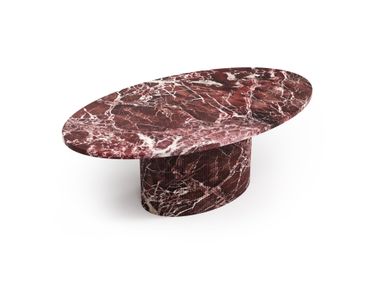 Mesa de centro oval de mármore vermelho Levanto VALLEYRA STONE VALLEY