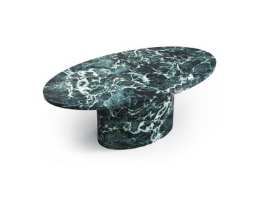 Oval Verde Alpi marble coffee table VALLEYRA STONE VALLEY