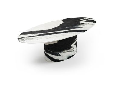 Elliptical Panda marble table VALLEYRA STONE VALLEY
