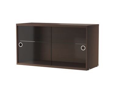 Elemento de pared de vidro temperado com portas de correr STRING® SYSTEM DISPLAY CABINET String Furniture