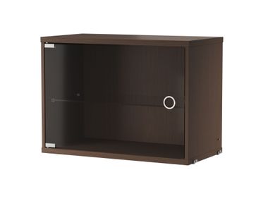 Elemento de pared de vidro temperado con puertas de espejo com porta STRING® SYSTEM DISPLAY CABINET String Furniture