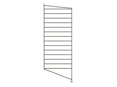 Modular sectional powder coated steel bookcase STRING® SYSTEM FLOOR PANEL String Furniture