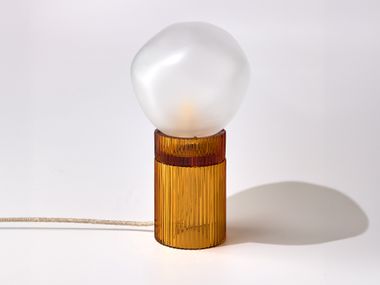 Blown glass table lamp NINA+NUVOLA ICED Studio Bojola