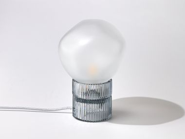 Blown glass table lamp TELLO+NUVOLA ICED Studio Bojola