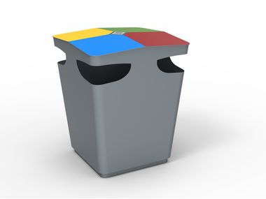 Steel litter bin for waste sorting ECO FLOWER Studio Città