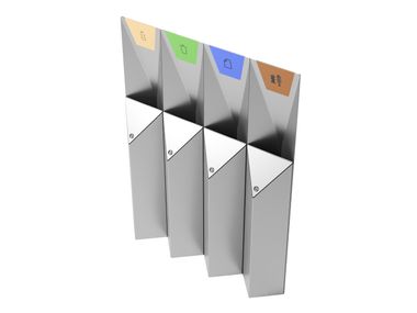 Steel litter bin for waste sorting KIRIGAMI Studio Città