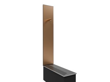 Galvanized steel Floor fountain KIRIGAMI Studio Città