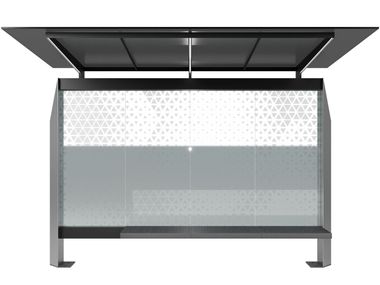 Galvanized steel and glass porch PENSILINA 300 Studio Città