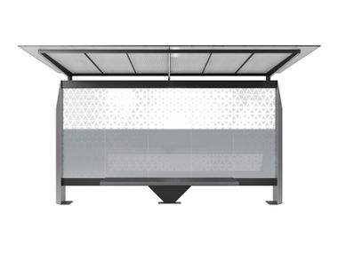 Galvanized steel and glass porch PENSILINA 400 Studio Città