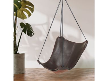 Swing leather armchair BUTTERFLY Studio Stirling