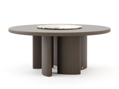 Round wooden table with Lazy Susan DOLOMITES Stylish Club