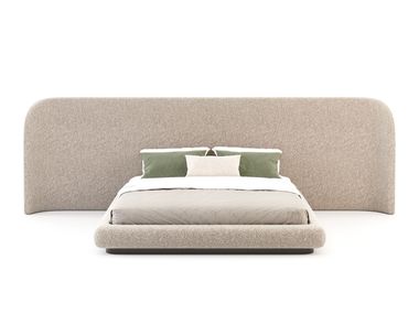 Cama estofada de casal de tecido STONE Stylish Club