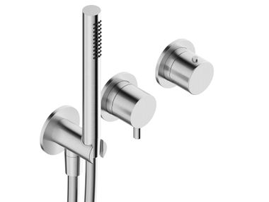 Miscelatore termostatico monocomando in acciaio inox con doccetta CAVE 0256411X Super Inox