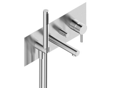 Miscelatore per vasca monocomando in acciaio inox con doccetta DMB 0031115X Super Inox