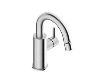 Single handle stainless steel bidet mixer without waste DYLAN 0331274X Super Inox