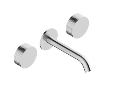 Mezclador de lavabo de acero inoxidable con 3 orificios O-PLUS 0436103X Super Inox
