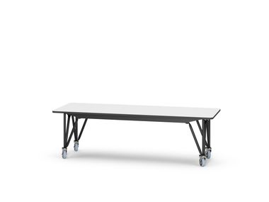 Rectangular coffee table with castors BRIDGEPRO 140x50 System 180