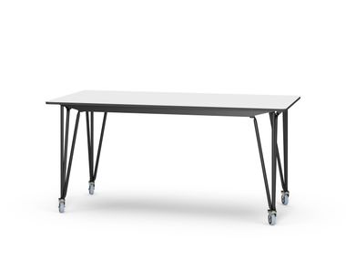 Rechteckiger Besprechungstisch mit Rollen BRIDGEPRO 160x80 System 180