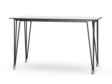 Rechteckiger Hoher Besprechungstisch mit Rollen BRIDGEPRO 180x90 System 180