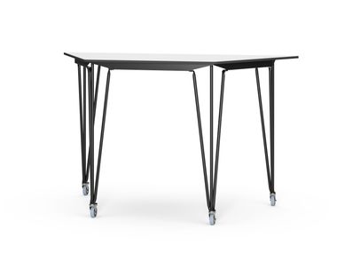 Hoher Besprechungstisch mit Rollen BRIDGEPRO TRAPEZ System 180