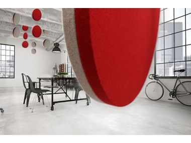 Polyester fibre acoustic baffles T-FRAME BAFFLE TAILOR MADE Collection ...