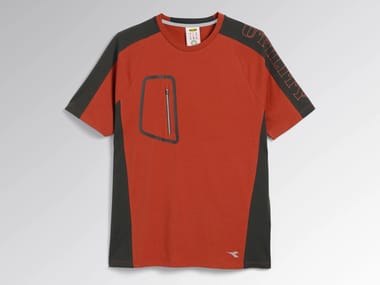 T-shirt manica corta da lavoro T-SHIRT CROSS ORGANIC RED MEDLAR