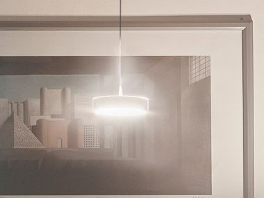 Lampada a sospensione a LED in acciaio TAMBÙ | Lampada a sospensione