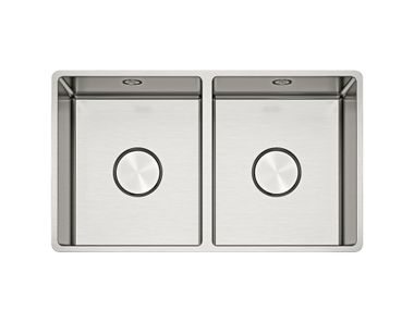 2 bowl stainless steel sink AURA TASCA