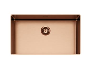 Single stainless steel sink PURA SLIM PVD TASCA