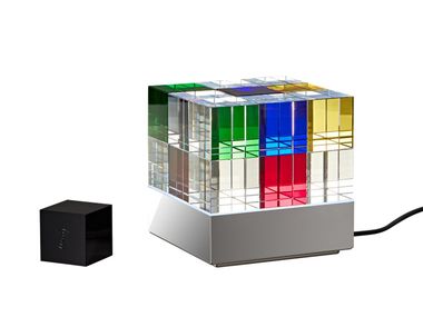 LED glass table lamp CUBELIGHT MOVE TECNOLUMEN®