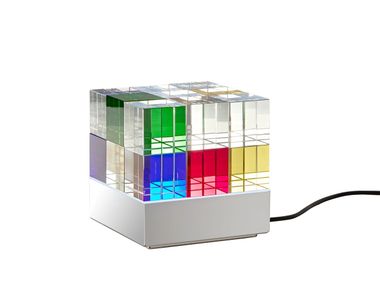 LED glass table lamp CUBELIGHT TECNOLUMEN®