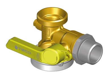 TECO, G6 Valvola per contatori gas monotubo diritta e squadra lucchettabili versione filettata per raccordi DIN 3436