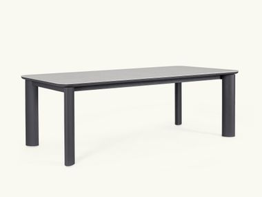 Rectangular Sintered stone garden table FLOWER TEPORIA
