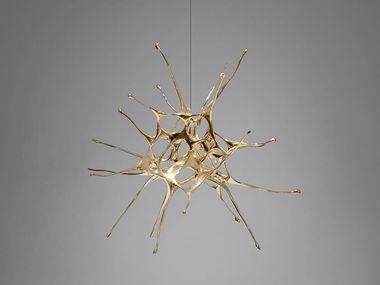 Sospensione illuminata in ottone DRAGON ROUND 4S TERZANI