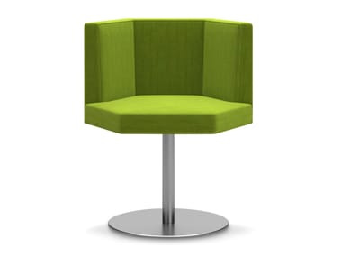 Swivel upholstered easy chair TIGRAM CHAIR | Swivel easy chair